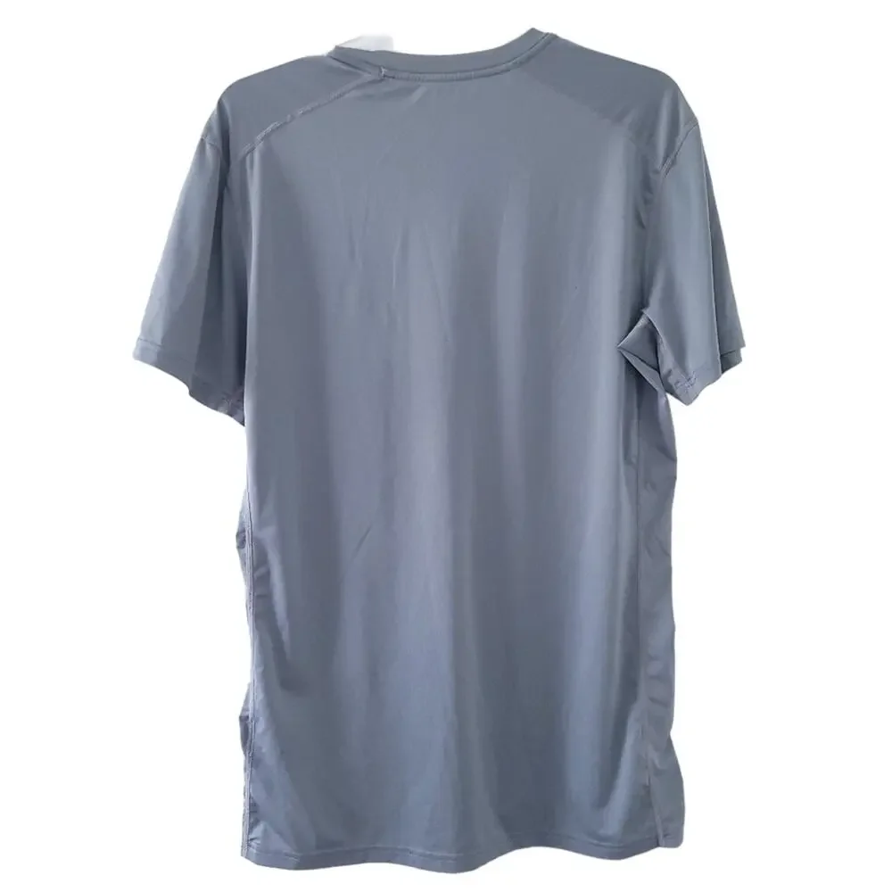 Nike Dri-Fit Short Sleeve Base Layer Crew Top Shirt Medium Gray Men Athletic Run